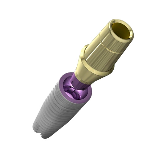 Un exemple de connexion conique d'un pilier et d'un implant